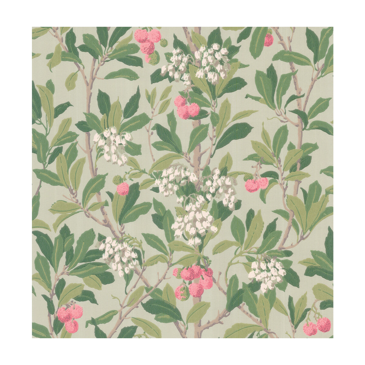 COLE & SON 100/10048.CS.0 STRAWBERRY TREE PINK & DUCK EGG Wallpaper - Eade's Wallpaper