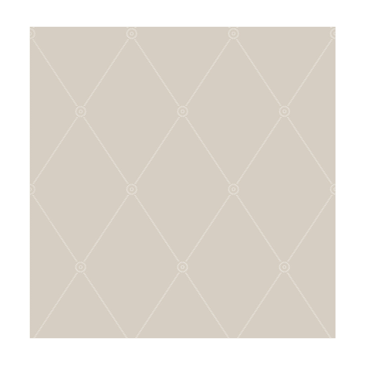 COLE & SON 100/13061.CS.0 LARGE GEORGIAN ROPE TRELLIS PUTTY Wallpaper - Eade's Wallpaper