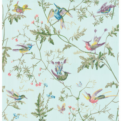 COLE & SON 100/14069.CS.0 HUMMINGBIRDS BLUE MULTI-COLOUR Wallpaper - Eade's Wallpaper