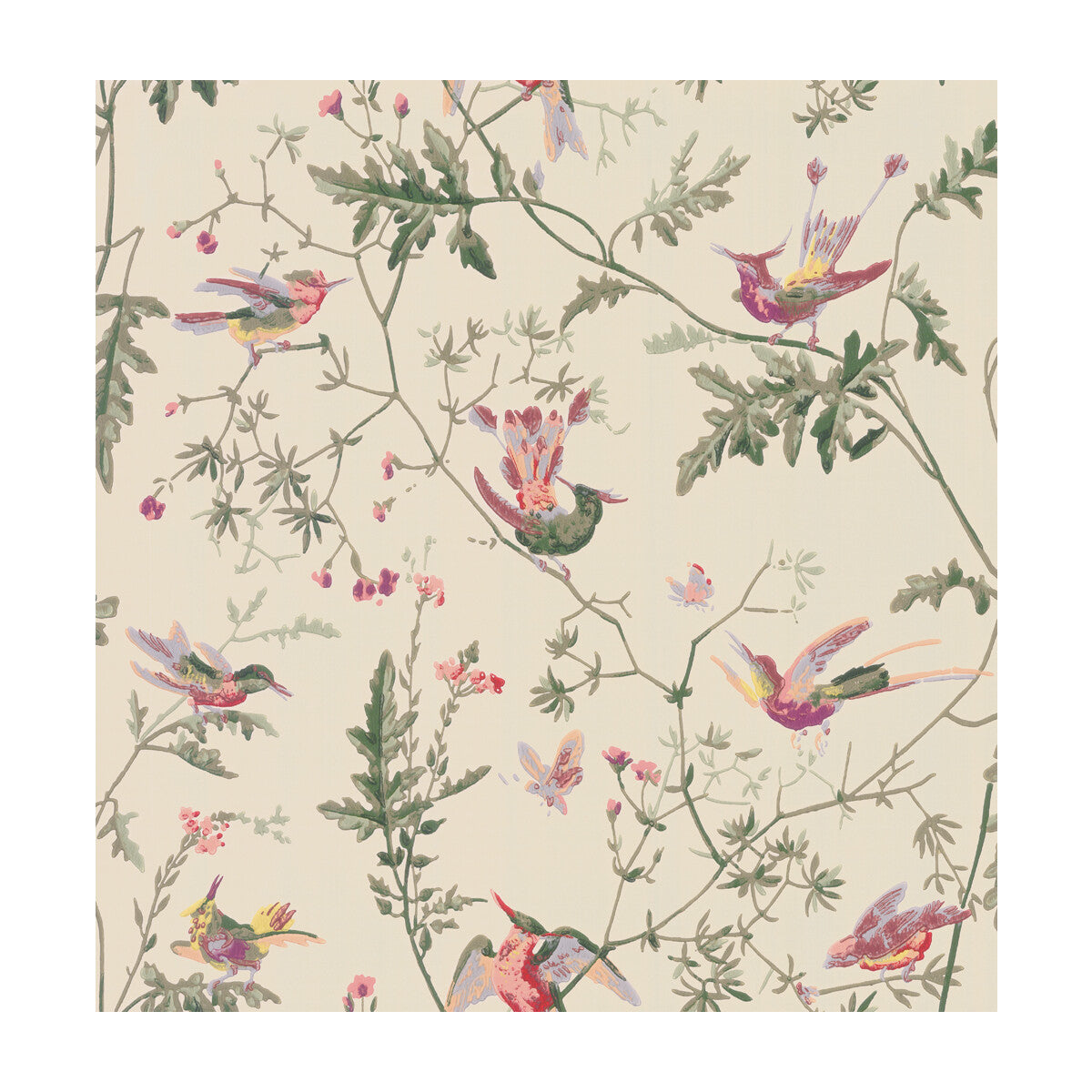 COLE & SON 100/14071.CS.0 HUMMINGBIRDS ORIGINAL MULTI-COLOUR Wallpaper - Eade's Wallpaper