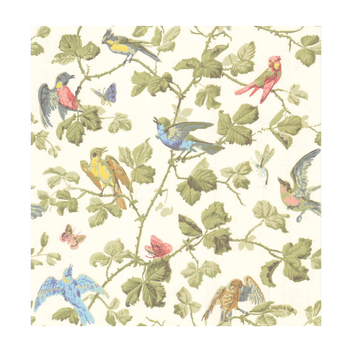 COLE & SON 100/2006.CS.0 WINTER BIRDS MULTI-COLOURED Wallpaper - Eade's Wallpaper