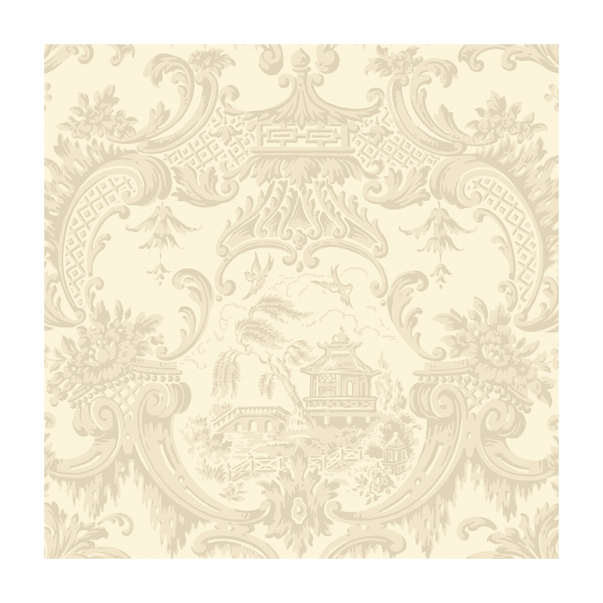 COLE & SON 100/3011.CS.0 CHIPPENDALE CHINA STONE Wallpaper - Eade's Wallpaper