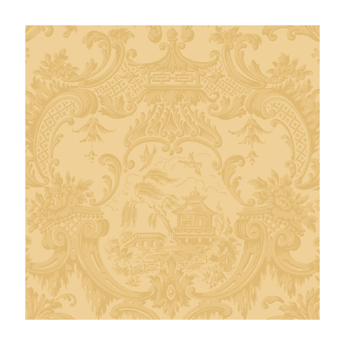COLE & SON 100/3014.CS.0 CHIPPENDALE CHINA YELLOW Wallpaper - Eade's Wallpaper