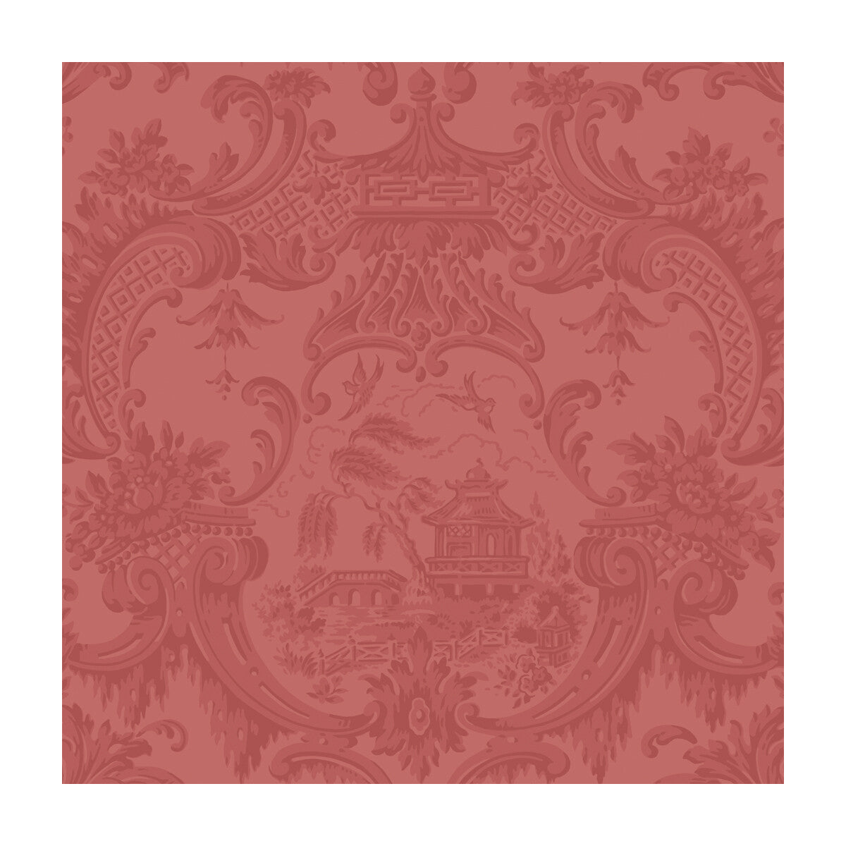 COLE & SON 100/3015.CS.0 CHIPPENDALE CHINA RED Wallpaper - Eade's Wallpaper