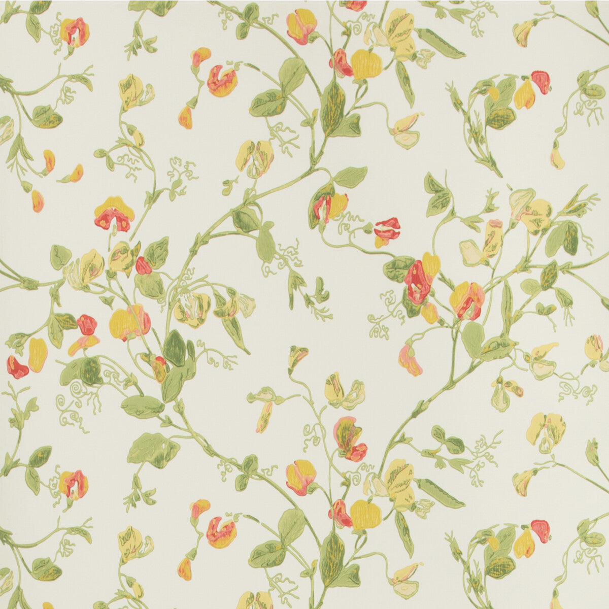 COLE & SON 100/6027.CS.0 SWEET PEA PINK & YELLOW Wallpaper - Eade's Wallpaper