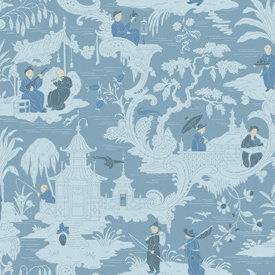 COLE & SON 100/8038.CS.0 CHINESE TOILE BLUE Wallpaper - Eade's Wallpaper