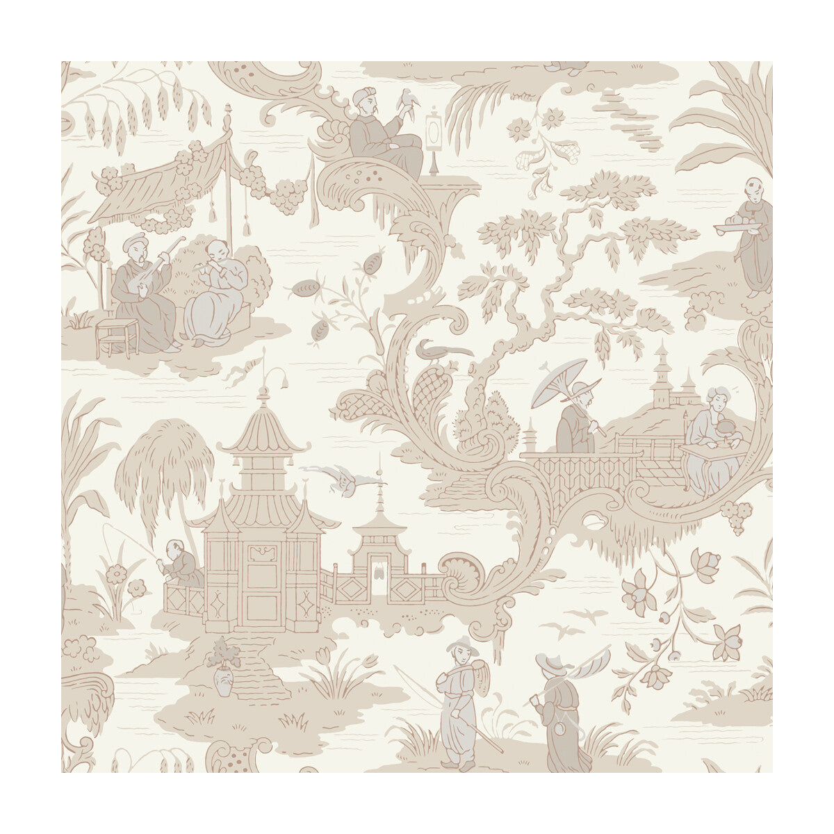 COLE & SON 100/8039.CS.0 CHINESE TOILE NEUTRAL Wallpaper - Eade's Wallpaper