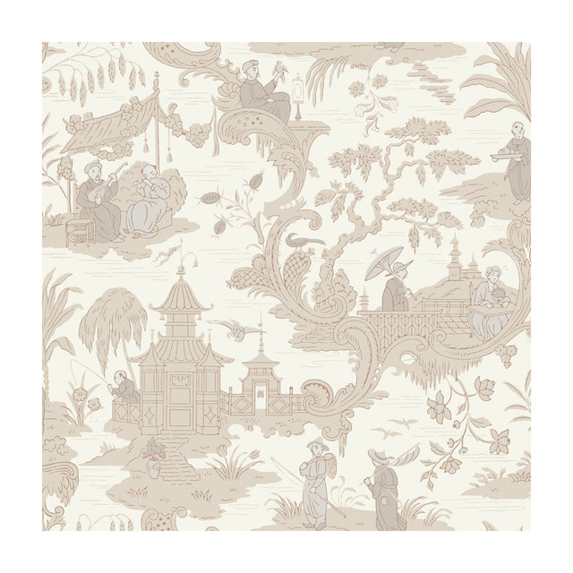 COLE & SON 100/8039.CS.0 CHINESE TOILE NEUTRAL Wallpaper - Eade's Wallpaper