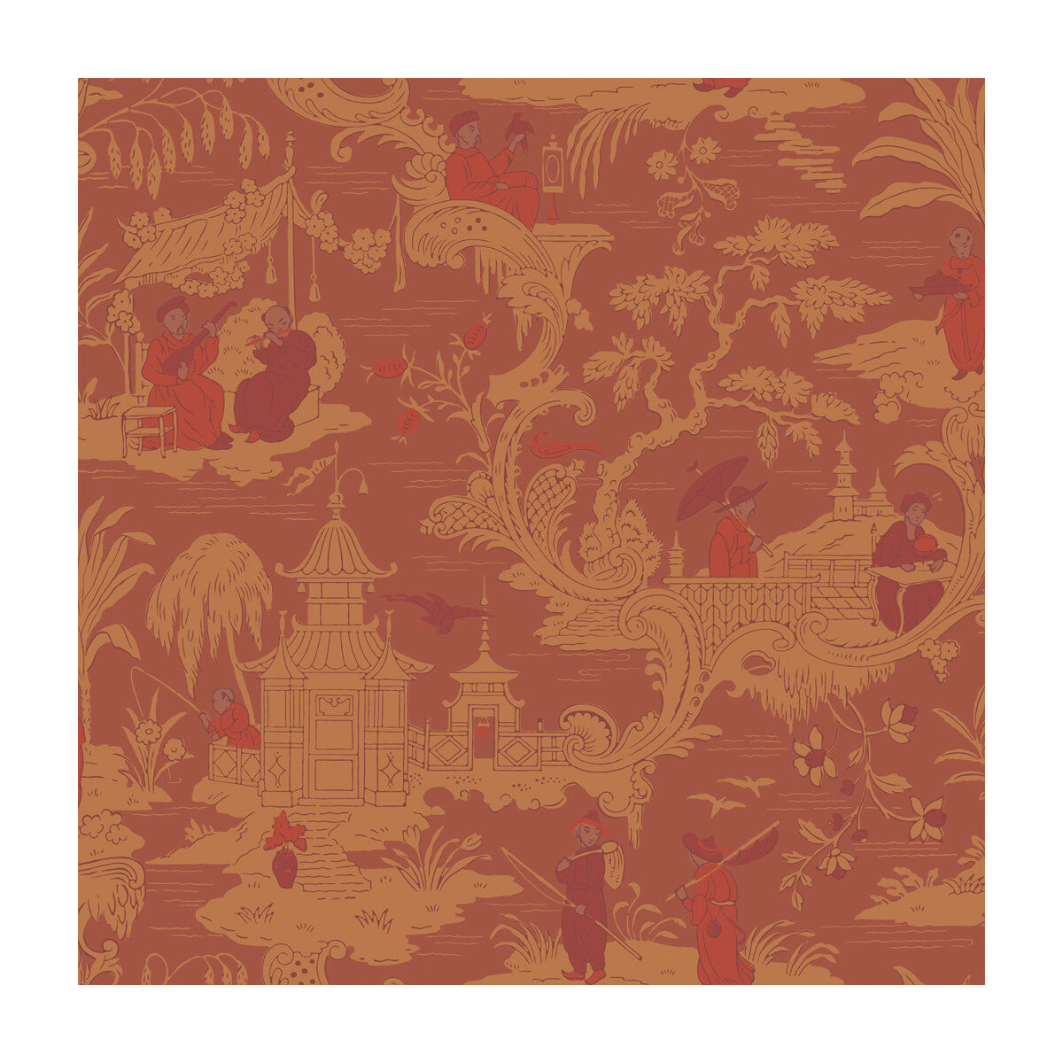 COLE & SON 100/8041.CS.0 CHINESE TOILE RED Wallpaper - Eade's Wallpaper