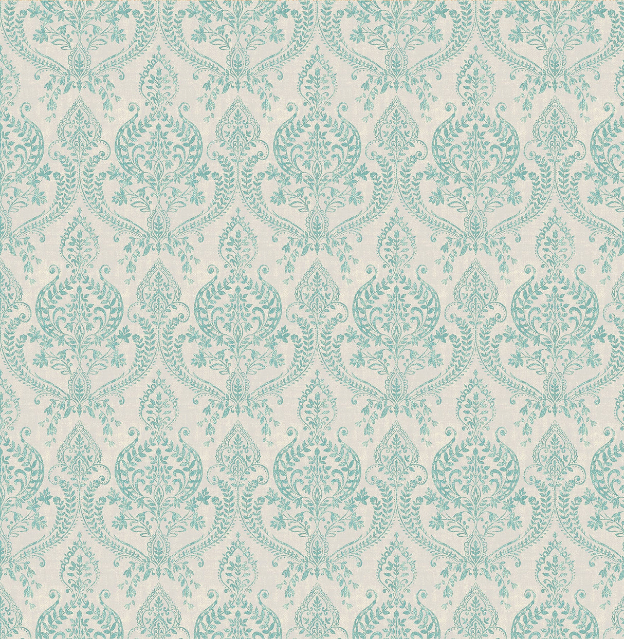 A-Street Prints 1014-001819 Waverly Turquoise Petite Damask Wallpaper