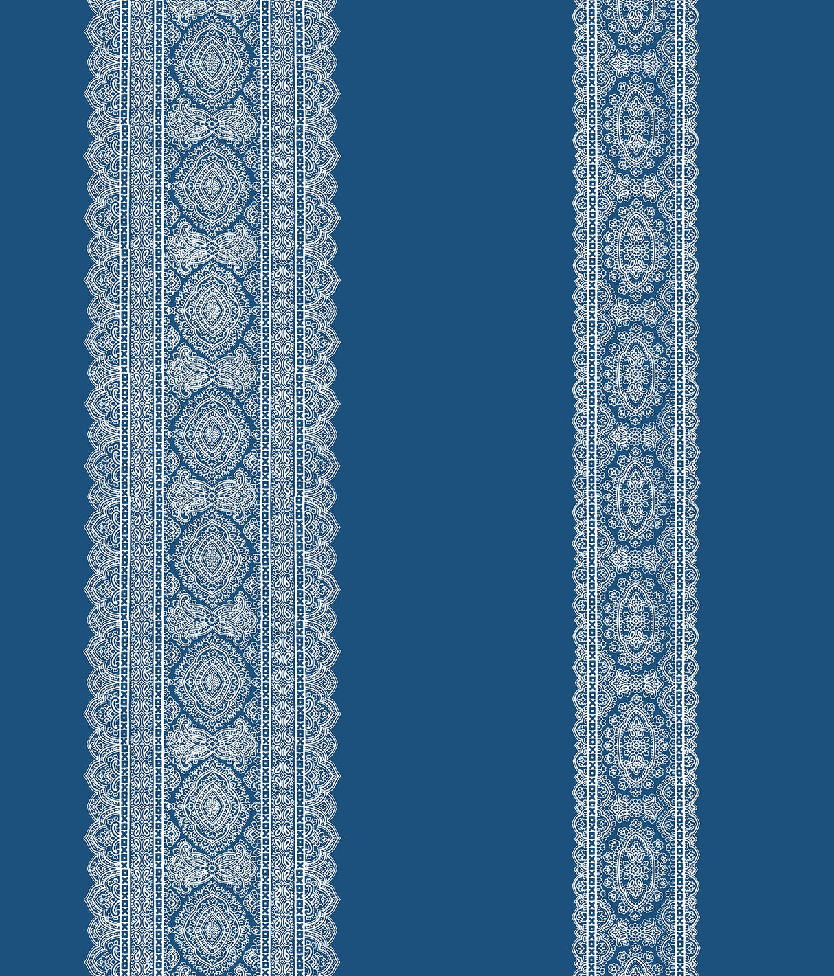 A-Street Prints 1014-001832 Brynn Indigo Paisley Stripe Wallpaper
