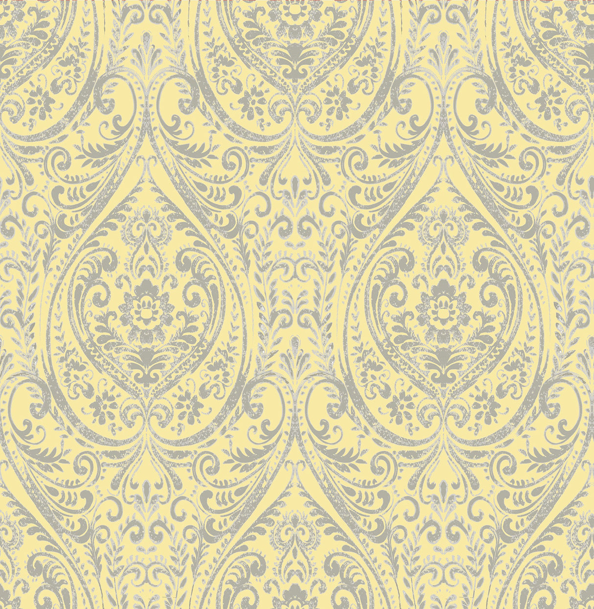 A-Street Prints 1014-001868 Gypsy Yellow Damask Wallpaper