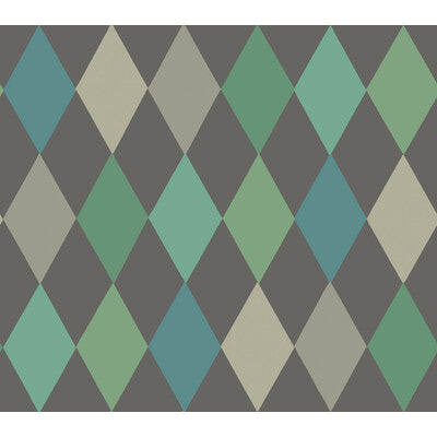 COLE & SON 103/2007.CS.0 PUNCHINELLO TEAL ON CHAR Wallpaper - Eade's Wallpaper