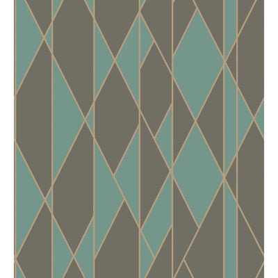 COLE & SON 105/11048.CS.0 OBLIQUE TEAL AND BLACK Wallpaper - Eade's Wallpaper