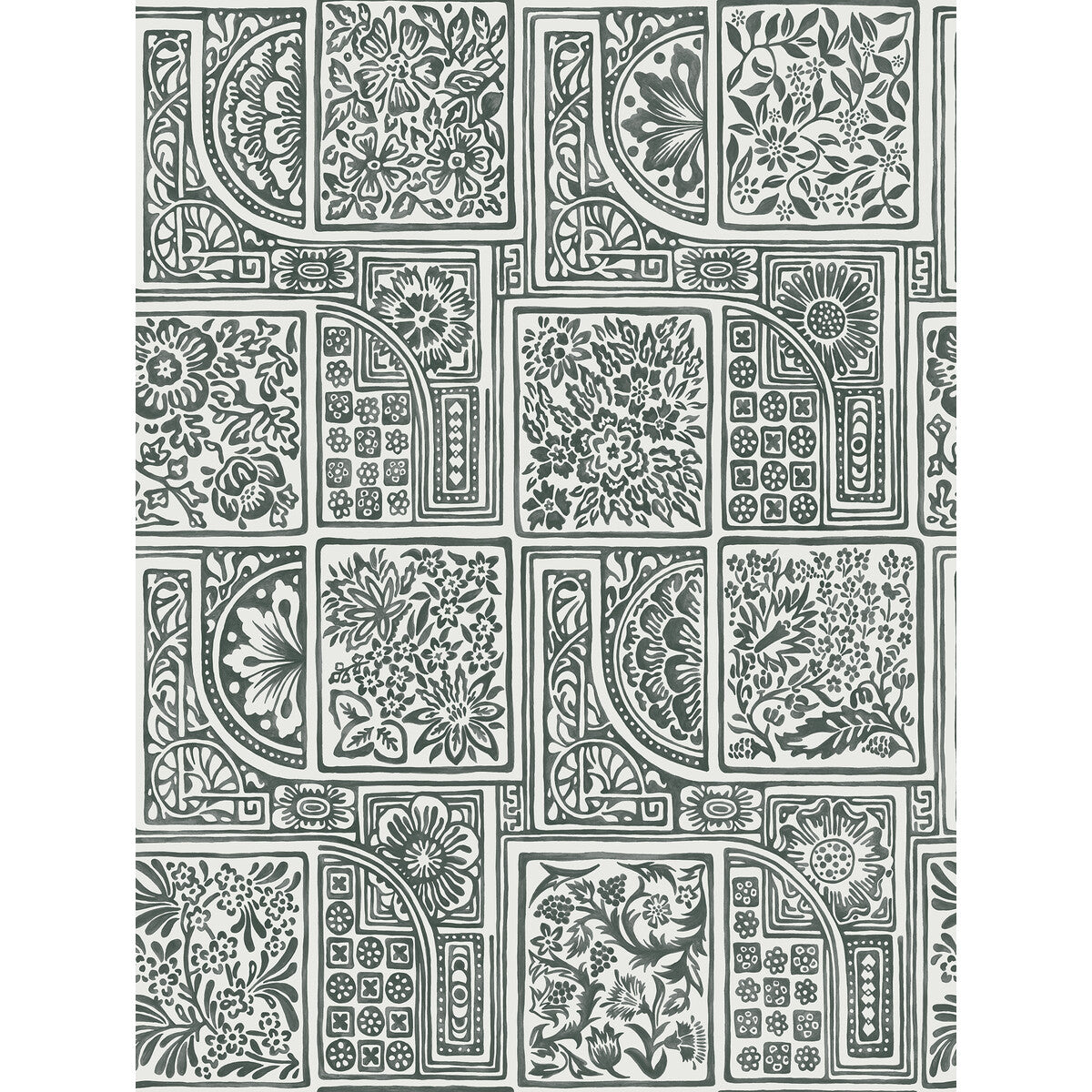 COLE & SON 108/9046.CS.0 BELLINI BLACK & WHITE Wallpaper - Eade's Wallpaper
