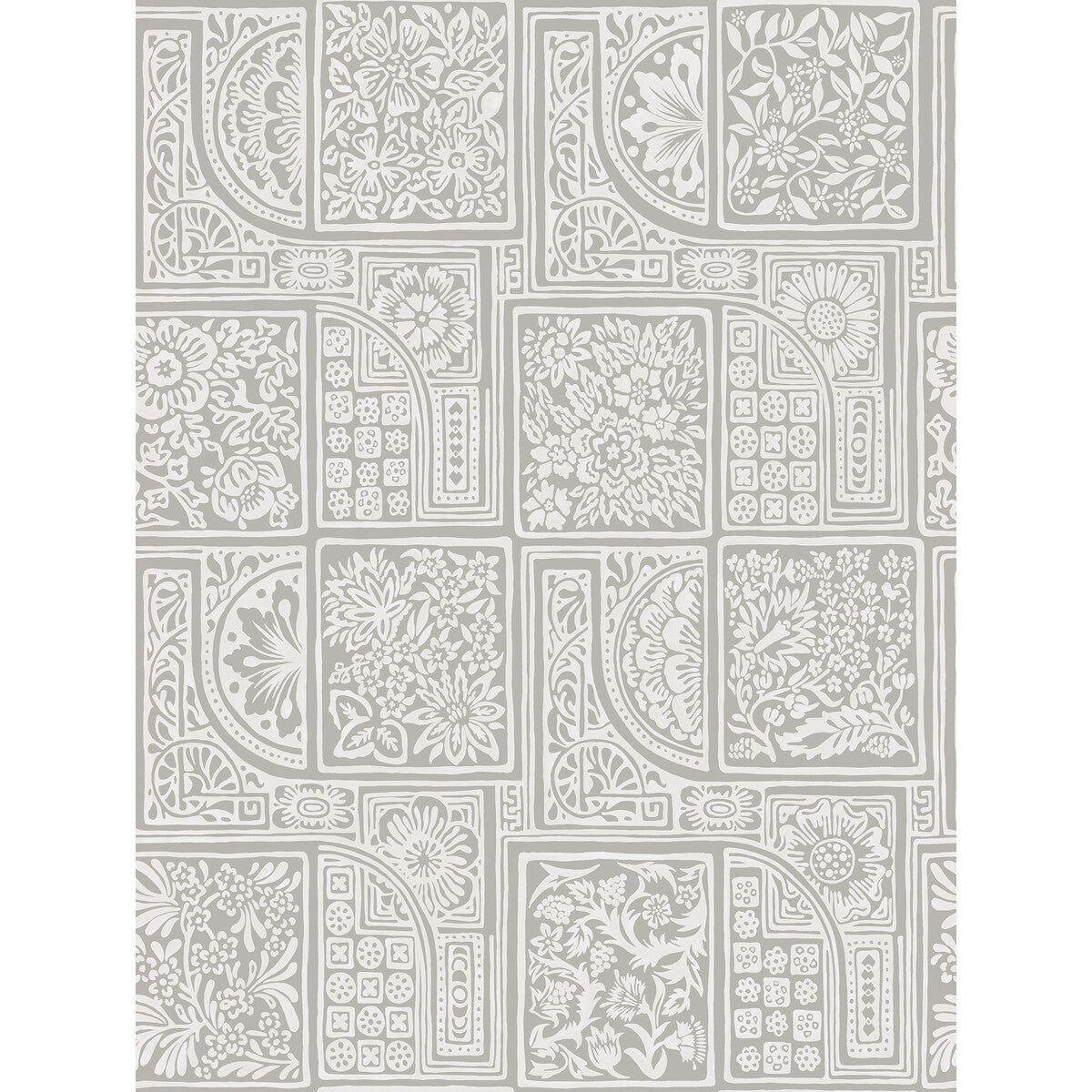 COLE & SON 108/9047.CS.0 BELLINI GREY & WHITE Wallpaper - Eade's Wallpaper