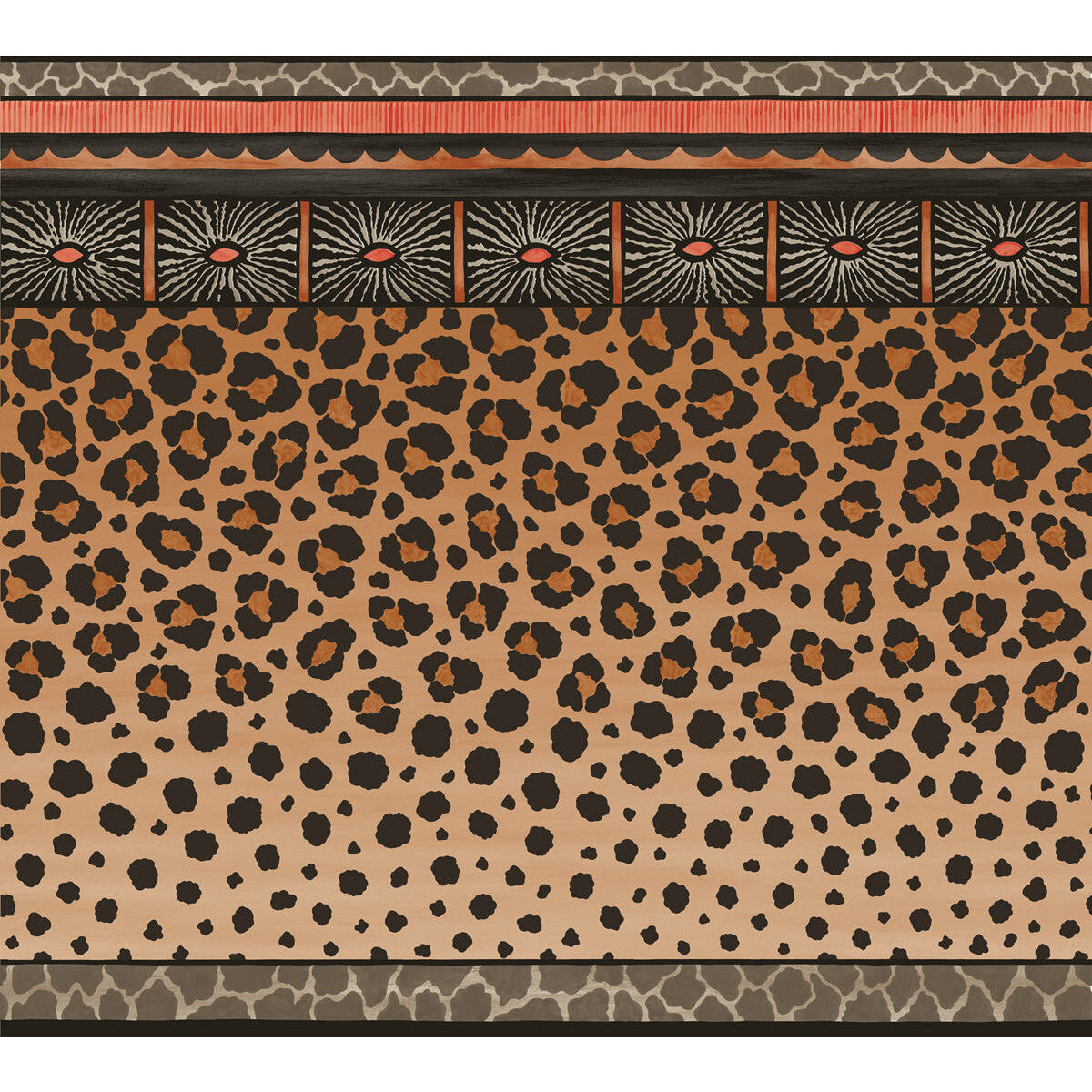 COLE & SON 109/13060.CS.0 ZULU BORDER RED & BROWN Wallpaper - Eade's Wallpaper