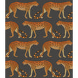 COLE & SON 109/2008.CS.0 LEOPARD WALK CHARCOAL & ORANGE Wallpaper - Eade's Wallpaper