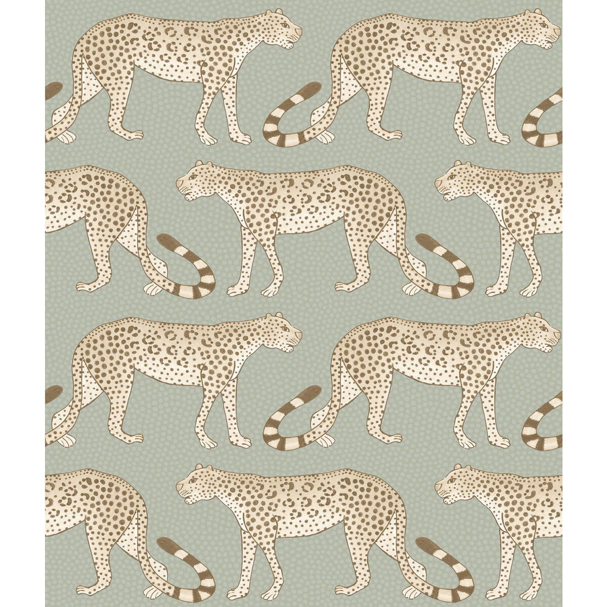 COLE & SON 109/2009.CS.0 LEOPARD WALK OLIVE & WHITE Wallpaper - Eade's Wallpaper