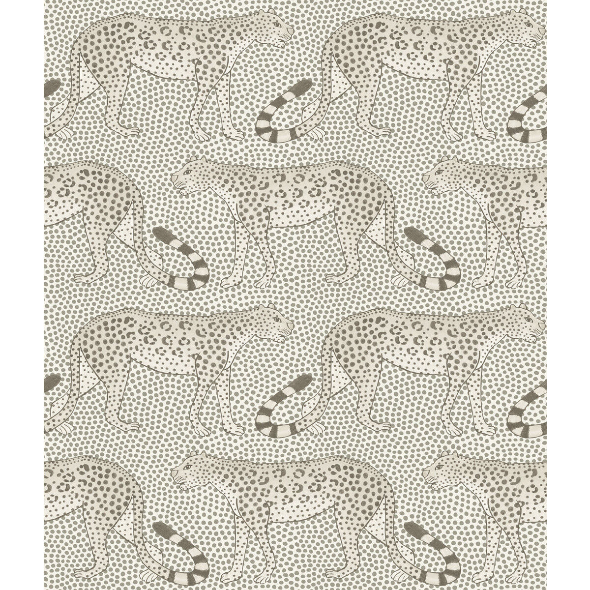 COLE & SON 109/2011.CS.0 LEOPARD WALK BLACK & WHITE Wallpaper - Eade's Wallpaper