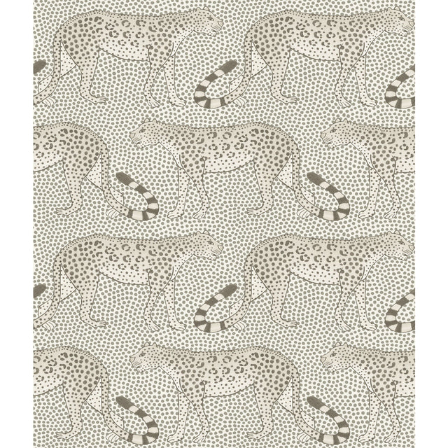 COLE & SON 109/2011.CS.0 LEOPARD WALK BLACK & WHITE Wallpaper - Eade's Wallpaper
