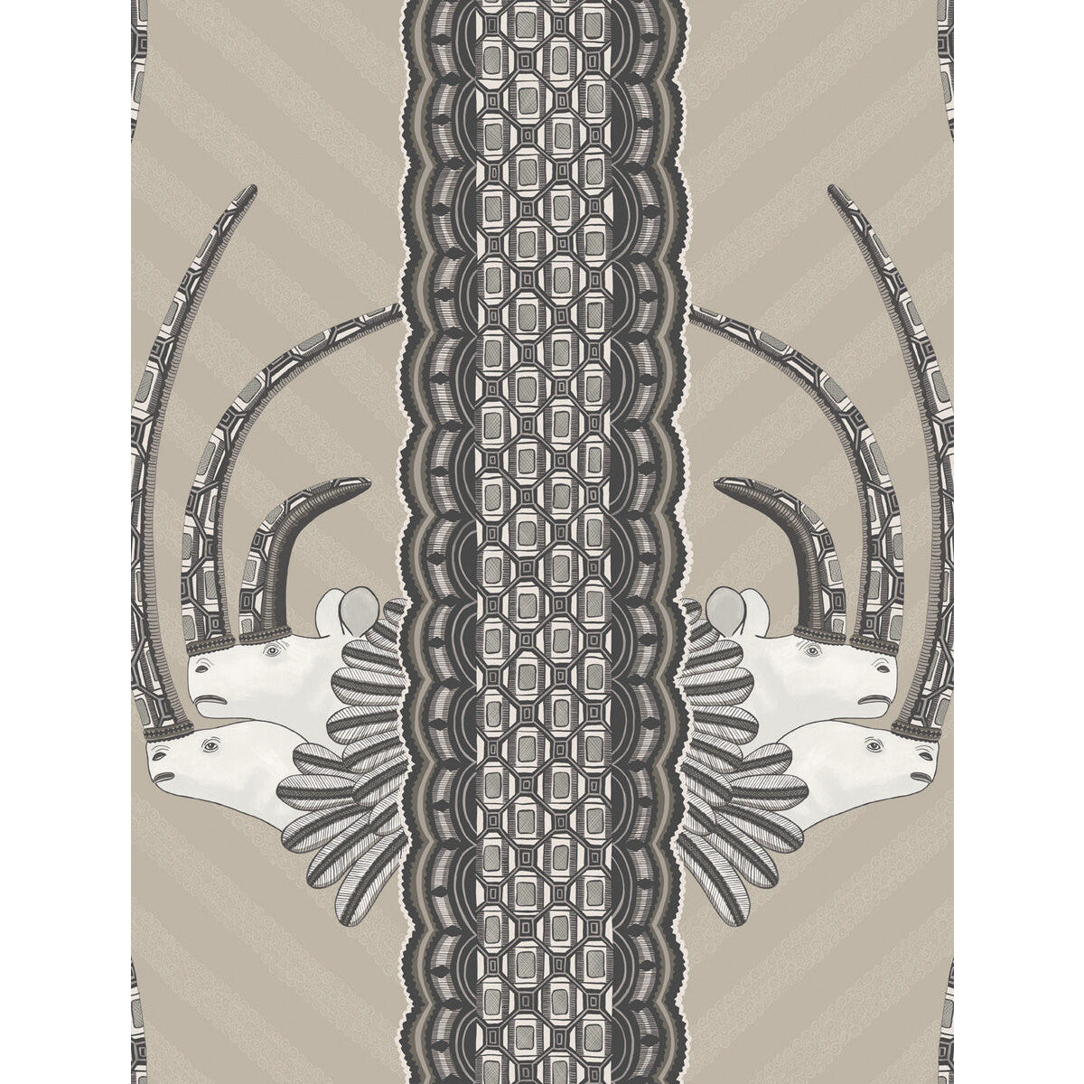 COLE & SON 109/3013.CS.0 JABU LINEN & BLACK Wallpaper - Eade's Wallpaper