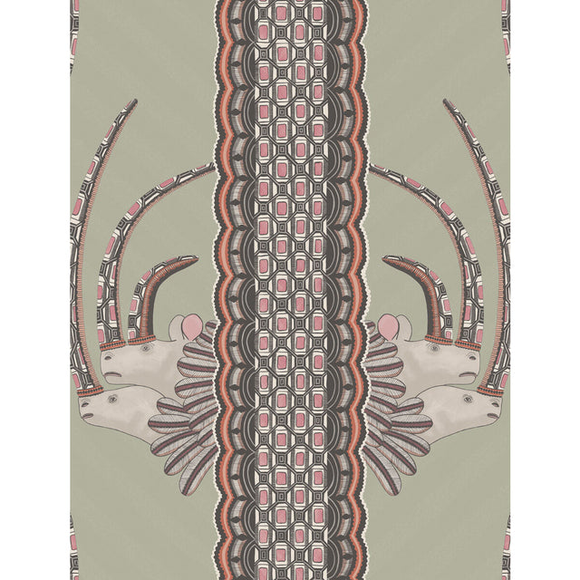 COLE & SON 109/3017.CS.0 JABU OLIVE & PINK Wallpaper - Eade's Wallpaper