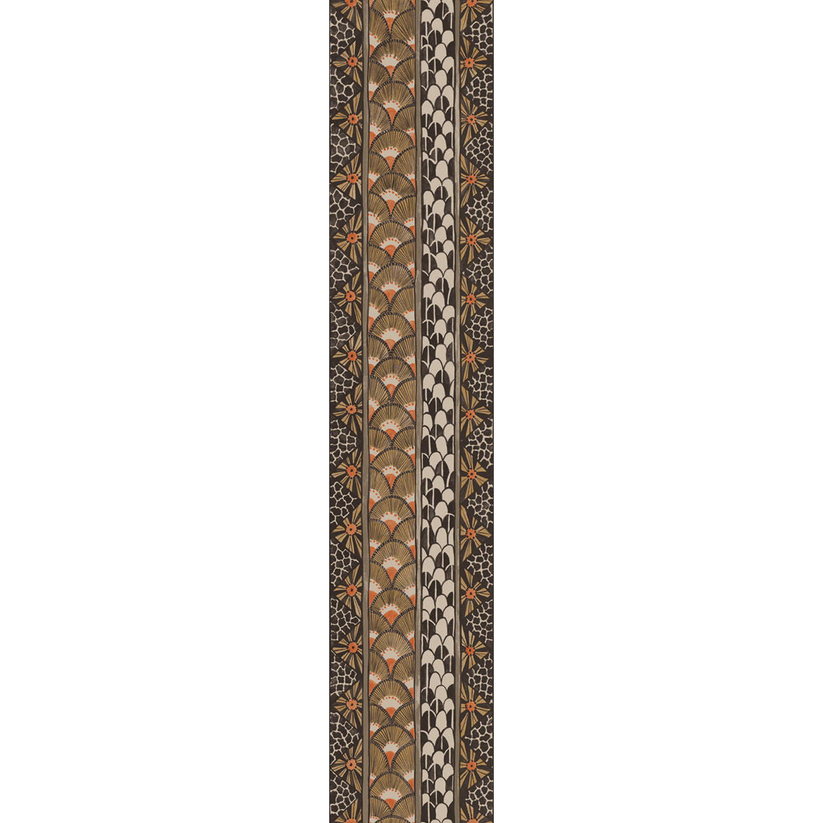 COLE & SON 109/5026.CS.0 ARDMORE BORDER BLACK & BURNT ORANGE Wallpaper - Eade's Wallpaper