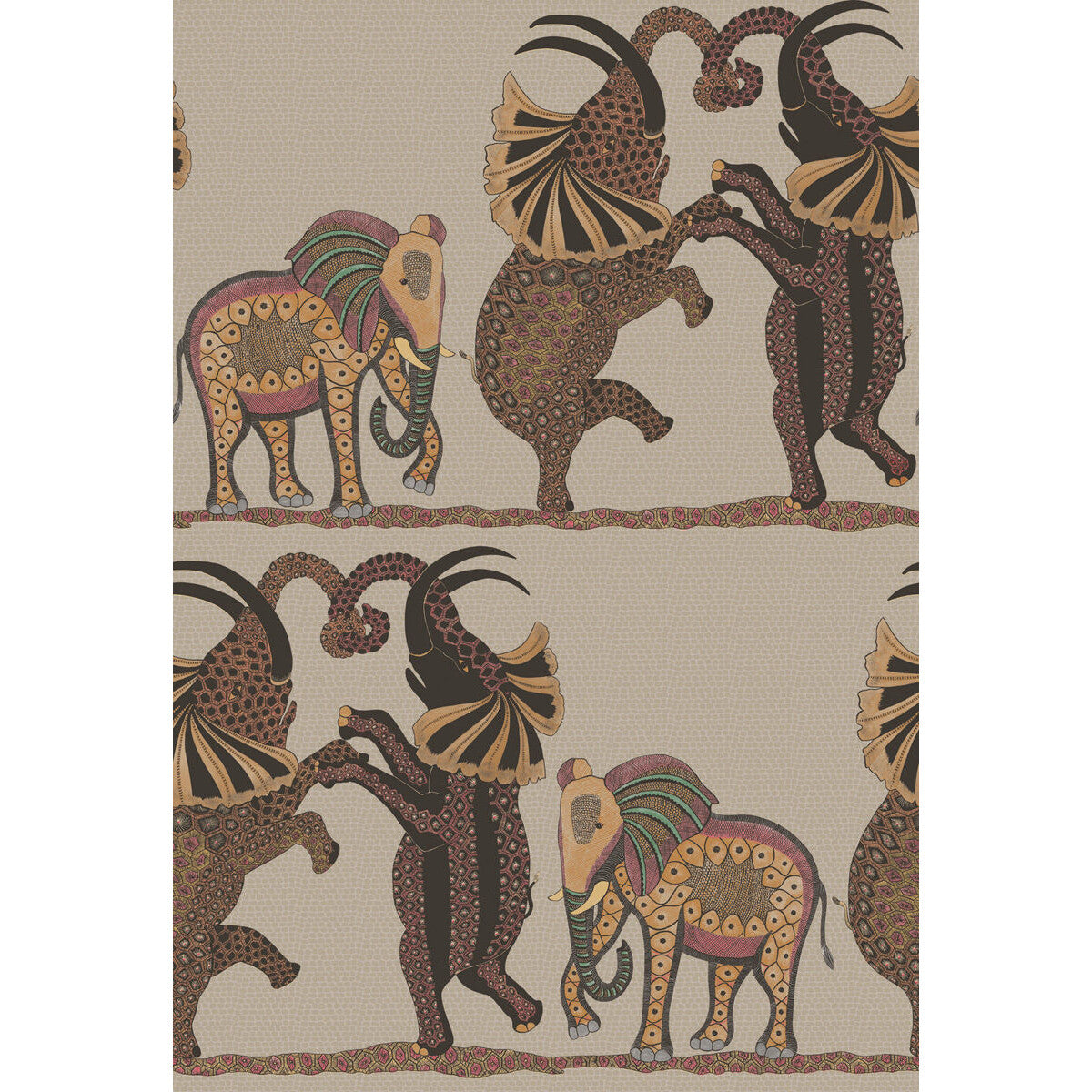 COLE & SON 109/8038.CS.0 SAFARI DANCE RED & LINEN Wallpaper - Eade's Wallpaper