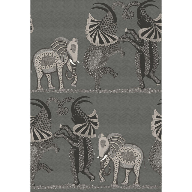 COLE & SON 109/8039.CS.0 SAFARI DANCE CHARCOAL BLACK & WHITE Wallpaper - Eade's Wallpaper