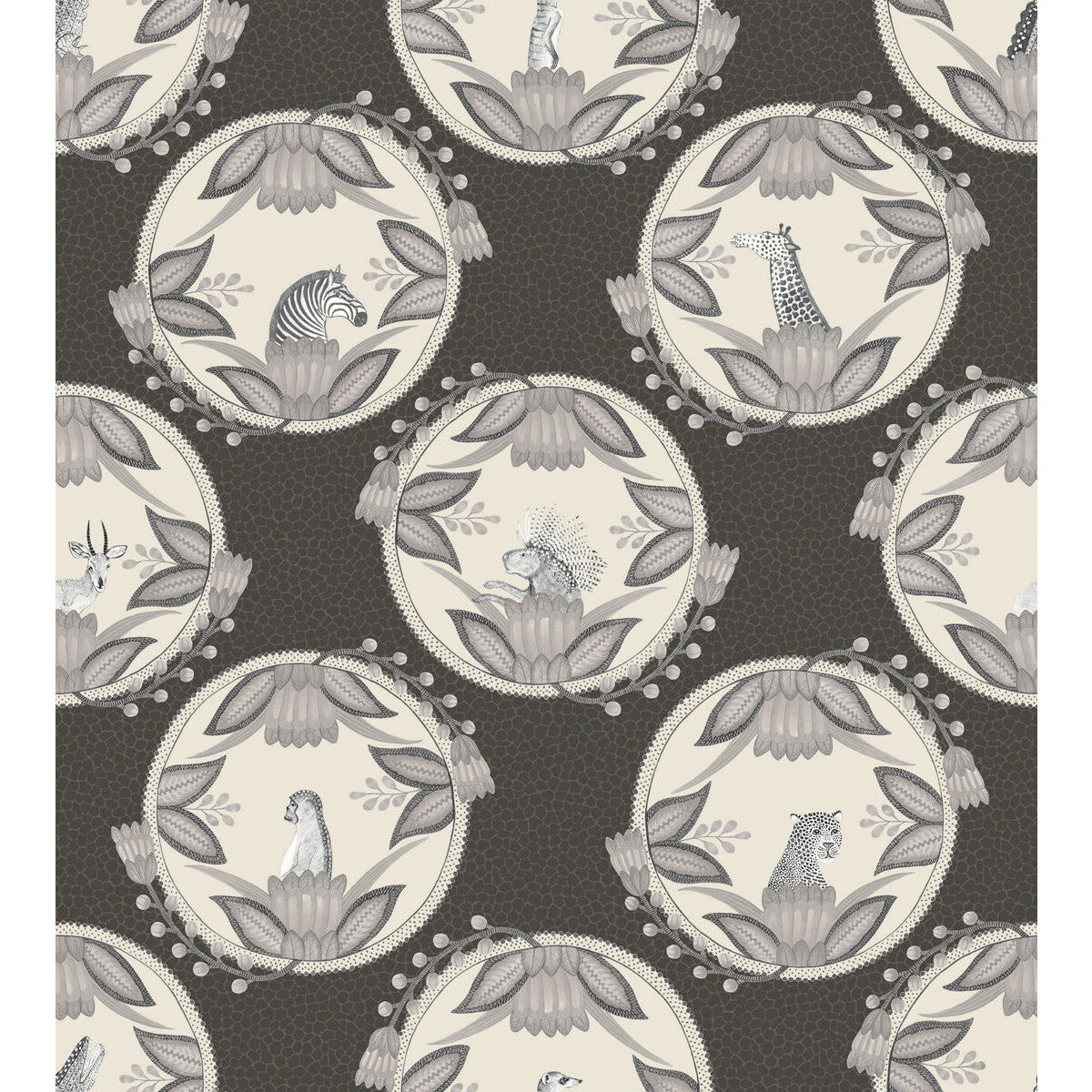 COLE & SON 109/9043.CS.0 ARDMORE CAMEOS BLACK & WHITE Wallpaper - Eade's Wallpaper