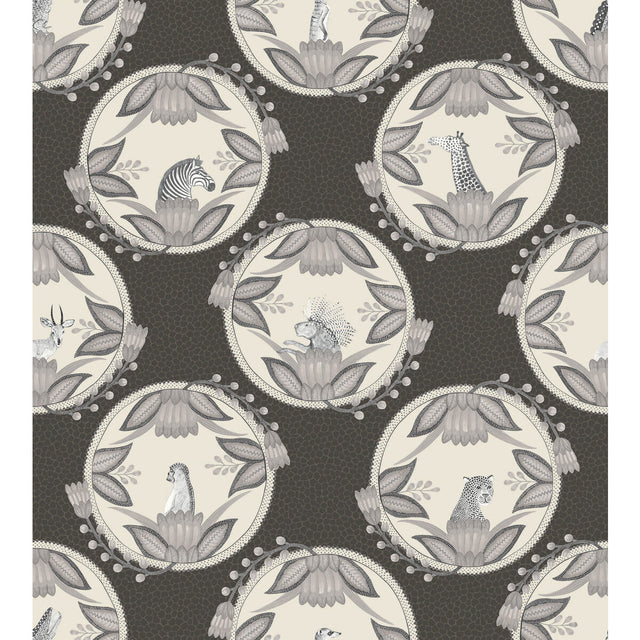 COLE & SON 109/9043.CS.0 ARDMORE CAMEOS BLACK & WHITE Wallpaper - Eade's Wallpaper