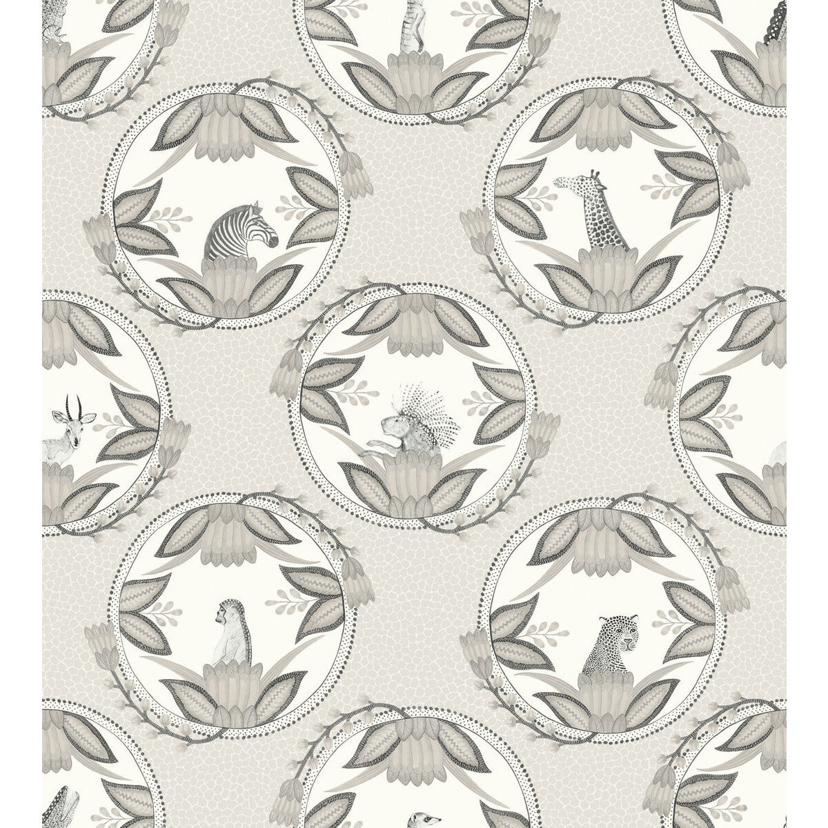 COLE & SON 109/9044.CS.0 ARDMORE CAMEOS GREY Wallpaper - Eade's Wallpaper