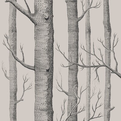 COLE & SON 112/3009.CS.0 WOODS LINEN/CHARCOAL Wallpaper - Eade's Wallpaper