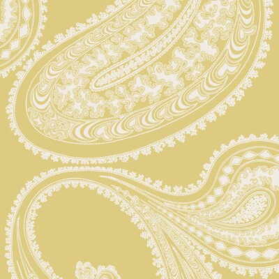 COLE & SON 112/9031.CS.0 RAJAPUR FLOCK YELLOW/WHITE Wallpaper - Eade's Wallpaper