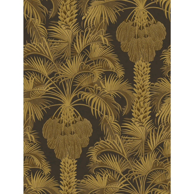COLE & SON 113/1001.CS.0 HOLLYWOOD PALM CHARCOAL & GOLD Wallpaper - Eade's Wallpaper