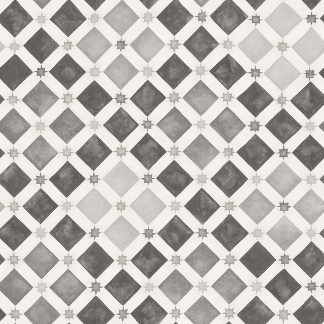 COLE & SON 113/11035.CS.0 ZELLIGE SOOT & SNOW Wallpaper - Eade's Wallpaper