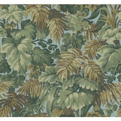 COLE & SON 113/3008.CS.0 ROYAL FERNERY KHAKI & PRINT ROOM BLUE Wallpaper - Eade's Wallpaper