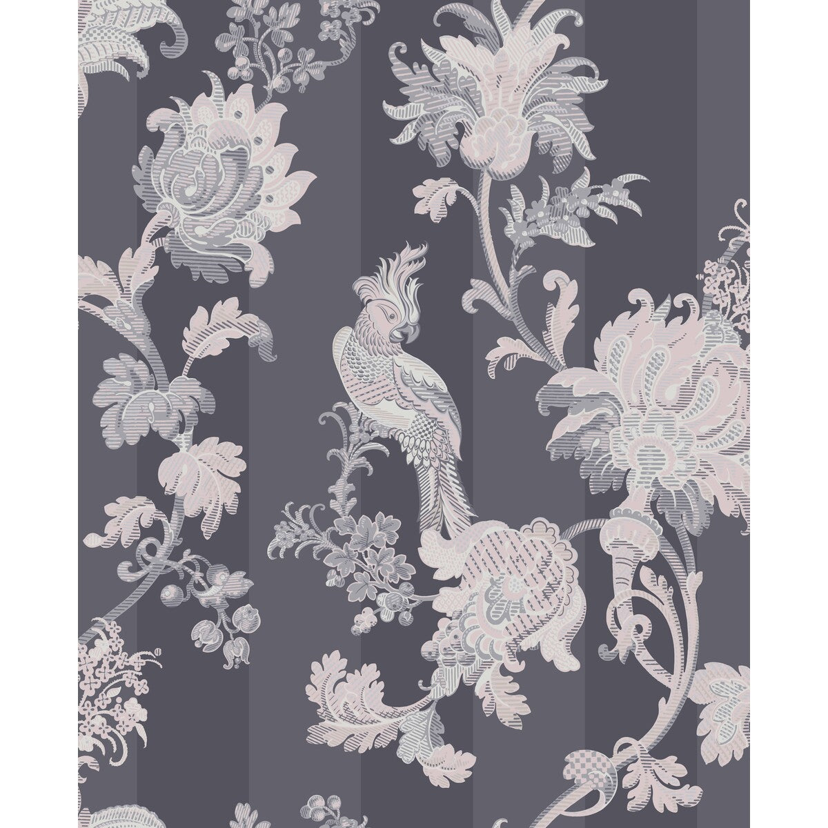 COLE & SON 113/8023.CS.0 ZERZURA SLATE GREY & BLUSH PINK Wallpaper - Eade's Wallpaper