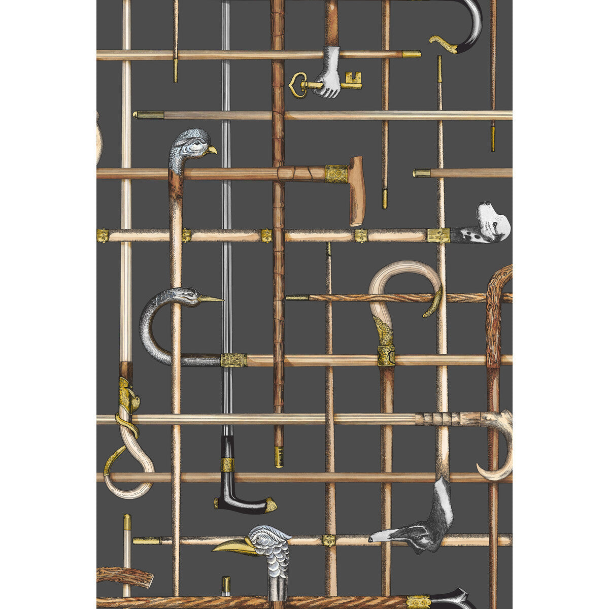 COLE & SON 114/14028.CS.0 BASTONI CHARCOAL Wallpaper - Eade's Wallpaper