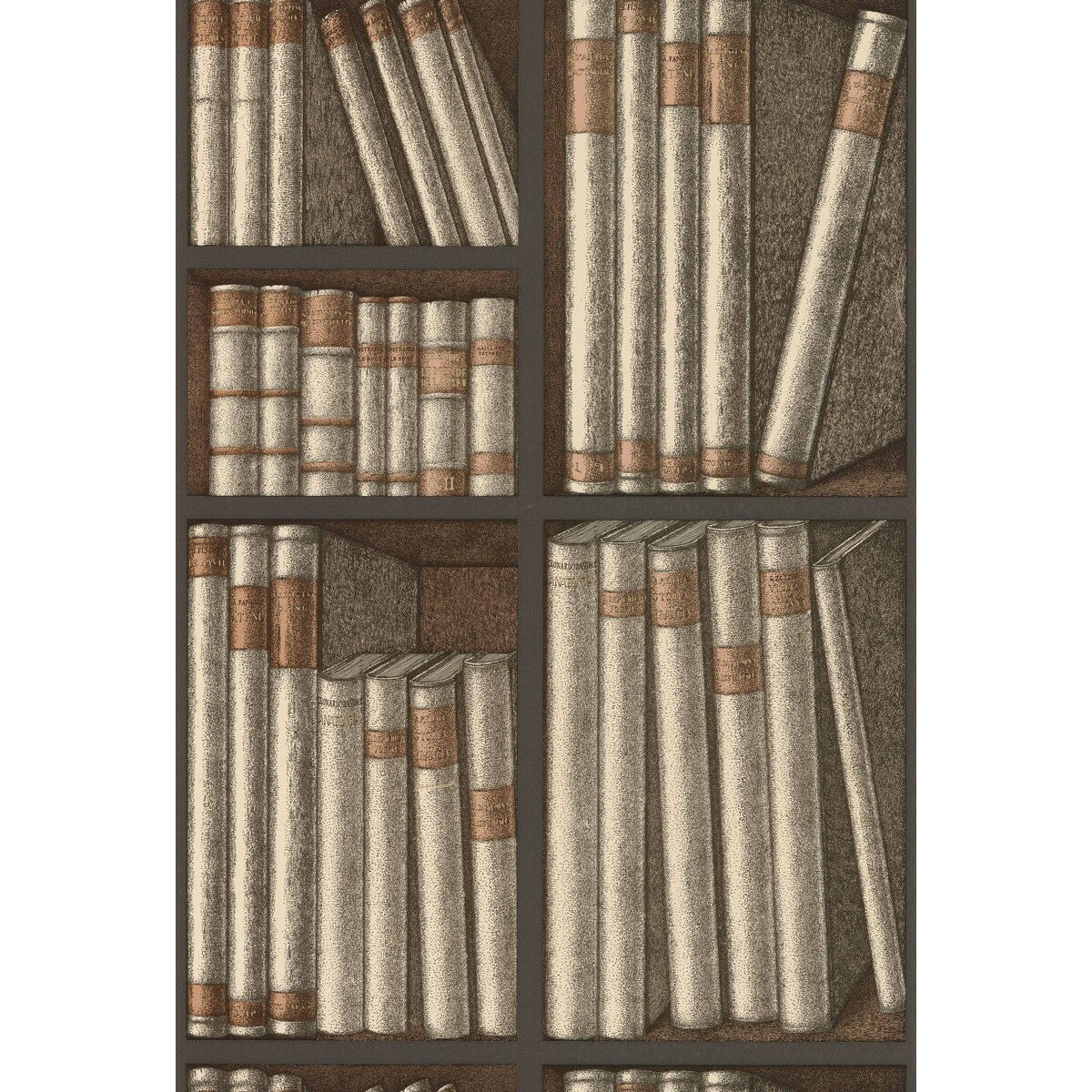 COLE & SON 114/15030.CS.0 EX LIBRIS OAT/CHARCOAL Wallpaper - Eade's Wallpaper