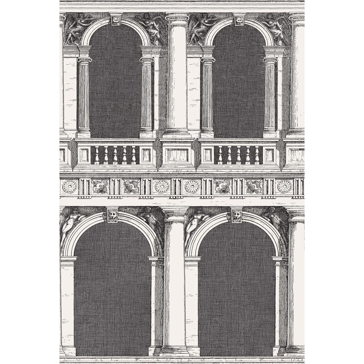 COLE & SON 114/22042.CS.0 PROCURATIE BLACK/WHITE Wallpaper - Eade's Wallpaper