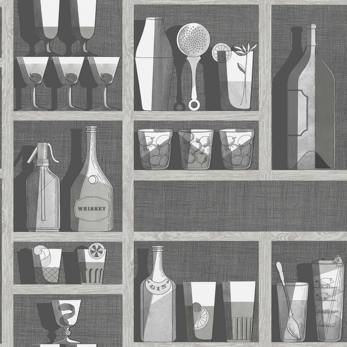 COLE & SON 114/23045.CS.0 COCKTAILS SOOT/SNOW Wallpaper - Eade's Wallpaper