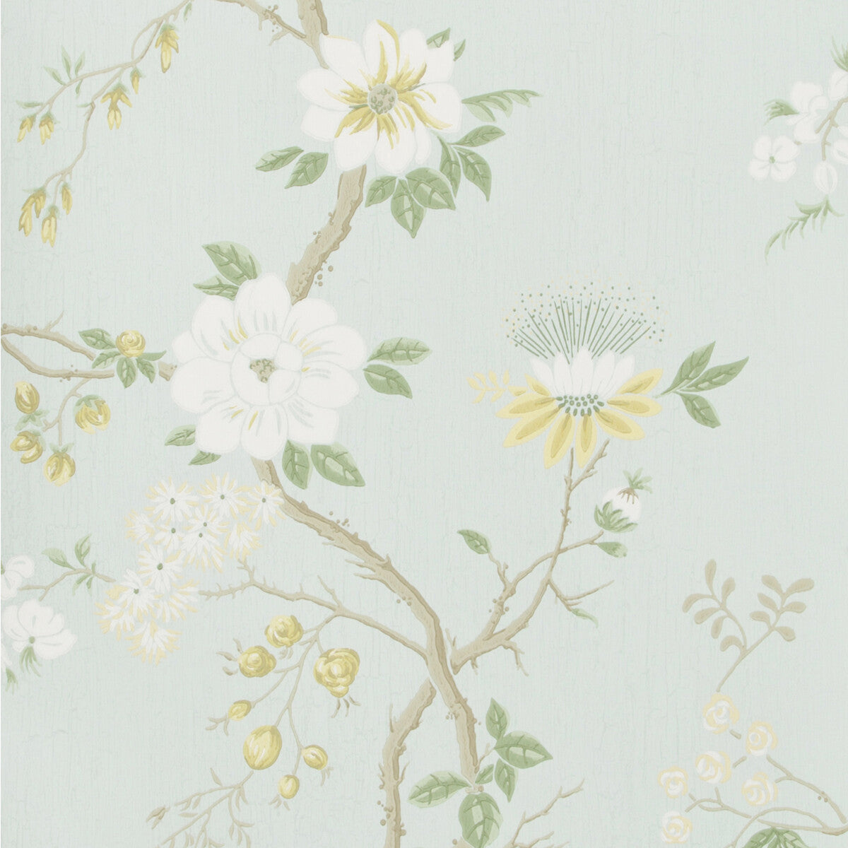 COLE & SON 115/8025.CS.0 CAMELLIA LEMON/SAGE/PRM BLU Wallpaper - Eade's Wallpaper