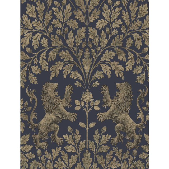 COLE & SON 116/10039.CS.0 BOSCOBEL OAK M GILVER/INK Wallpaper - Eade's Wallpaper