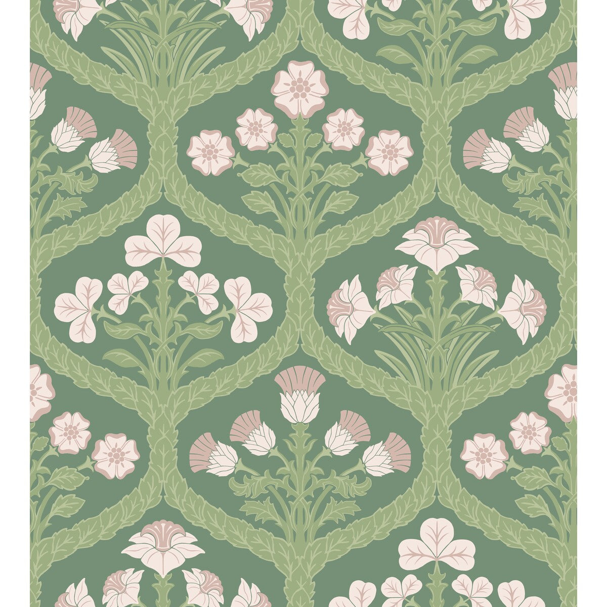 COLE & SON 116/3009.CS.0 FLORAL KINGDOM BSLIP/LEAF Wallpaper - Eade's Wallpaper