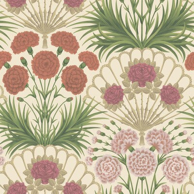 COLE & SON 117/14045.CS.0 FLAMENCO FAN FUCHSIA/ROUGE/METAL GLD/CREAM Wallpaper - Eade's Wallpaper