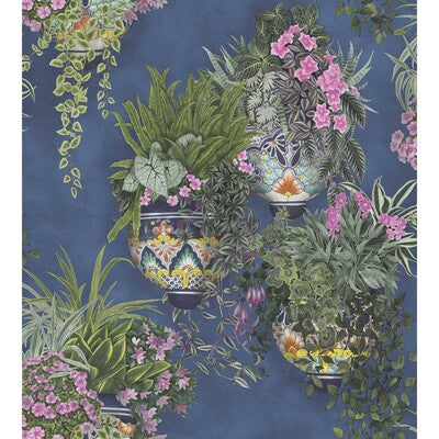 COLE & SON 117/9026.CS.0 TALAVERA FUCHSIA/FOREST GREEN/CERULEAN SKY Wallpaper - Eade's Wallpaper