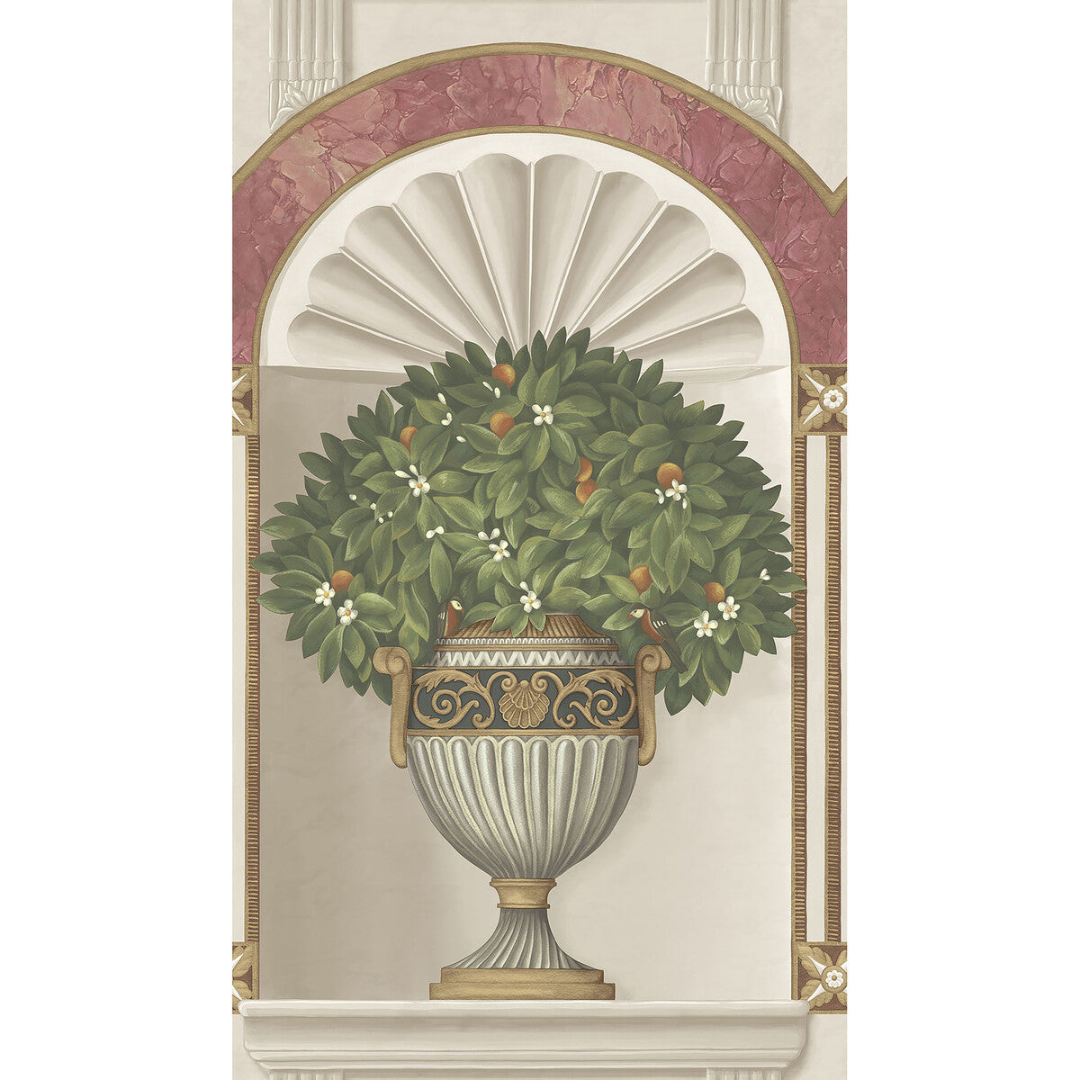 COLE & SON 118/11026.CS.0 ROYAL JARDINIERE SG&RS/ST Wallpaper - Eade's Wallpaper