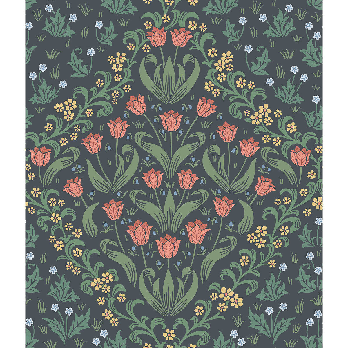 COLE & SON 118/2002.CS.0 TUDOR GARDEN RO&FGRN/CHAR Wallpaper - Eade's Wallpaper